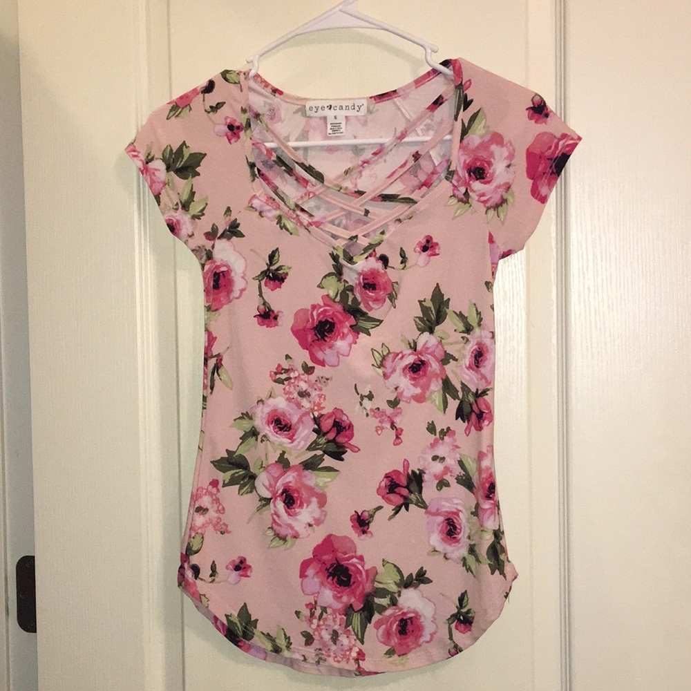 A smooth almost silk flower shirt